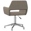vidaXL Esszimmerst&uuml;hle 2 Stk. Drehbar Taupe Stoff