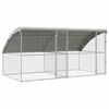 vidaXL Hühnerkäfig 2 pcs Silber 400 x 200 x 198,5 cm Verzinkter Stahl