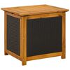 vidaXL Gartenlagerbox 88 L Massivholz Akazie 60 x 50 x 56 cm Schwarz