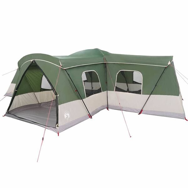 vidaXL Zelt Gr&uuml;n 680 x 510 x 210 cm 185T Polyester mit PU-Beschichtung