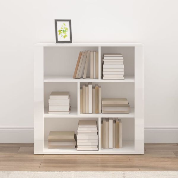 vidaXL Sideboard Hochglanz-Wei&szlig; 80x30x80 cm Holzwerkstoff