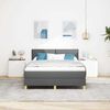 vidaXL Boxspringbett mit Matratze Dunkelgrau 140 x 200 cm Stoff