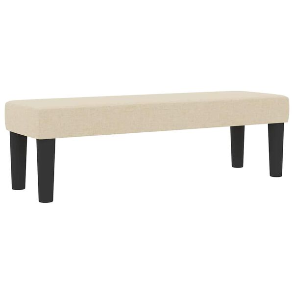 vidaXL Boxspringbett mit Matratze Creme 200 x 200 cm Stoff