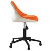 vidaXL B&uuml;rostuhl Drehbar Orange und Wei&szlig; Kunstleder