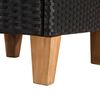 vidaXL Gartenst&uuml;hle mit Polstern 2 Stk. Poly Rattan Schwarz