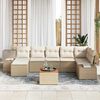 vidaXL Garten-Sofa-Set 8 pcs Beige und Wei&szlig;