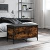vidaXL Sitzbank mit Stauraum R&auml;uchereiche 82x42x45 cm Holzwerkstoff