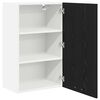 vidaXL H&auml;ngeschrank mit T&uuml;r Schwarze Eiche und Wei&szlig; 50 x 31 x 80 cm