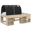 vidaXL Bett mit Tunnel 3 stk. Sonoma Eiche und Schwarz Holzwerkstoff