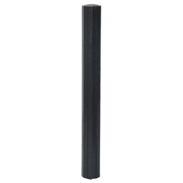 vidaXL Teppich Rechteckig Schwarz 70x400 cm Bambus