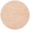 vidaXL Runde Tischplatte &Oslash;90x1,5 cm Unbehandeltes Massivholz Eiche