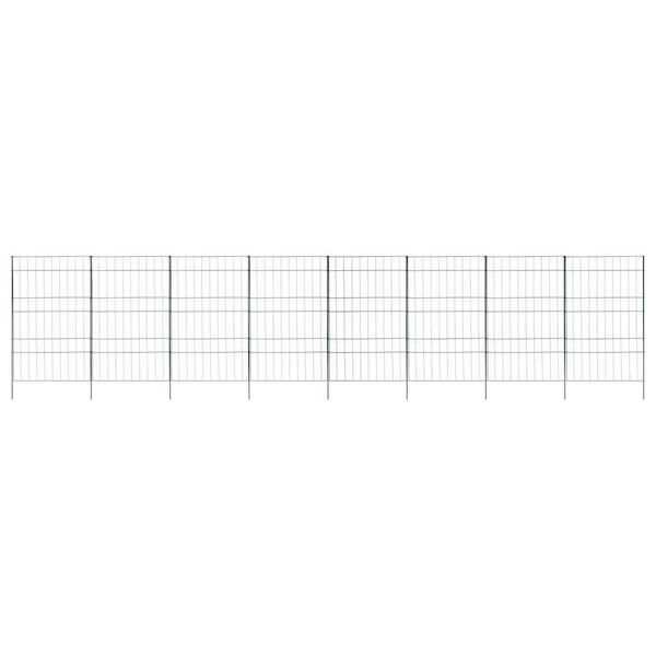 vidaXL Teichzaun Set 8 pcs Gr&uuml;n 50 x 80 cm Stahl