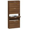 vidaXL Schuhschrank Braun Eichen-Optik 59x17x150 cm Holzwerkstoff