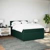 vidaXL Boxspringbett mit Matratze Dunkelgr&uuml;n 140x190 cm Samt
