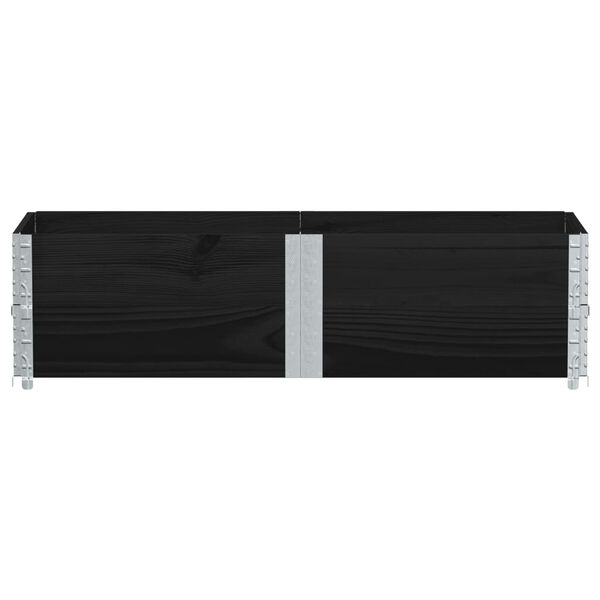 vidaXL Pflanzkasten Schwarz 150x50 cm Massivholz Kiefer