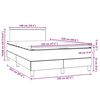 vidaXL Boxspringbett mit Matratze Dunkelgrau 120x220 cm Samt
