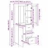 vidaXL Highboard mit Schubladen 2 pcs Altholz Holzwerkstoff