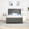vidaXL Boxspringbett mit Matratze Dunkelgrau 140 x 190 cm Stoff