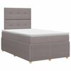 vidaXL Boxspringbett mit Matratze Taupe 120 x 200 cm Stoff