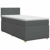 vidaXL Boxspringbett mit Matratze Dunkelgrau 80 x 200 cm Stoff