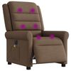 vidaXL Massagesessel Elektrisch Braun Stoff