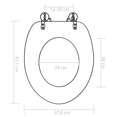 vidaXL Toilettensitze 2 Stk. mit Soft-Close-Deckel MDF Stein-Design