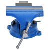 vidaXL Schraubstock Blau 200 mm Gusseisen