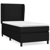 vidaXL Boxspringbett mit Matratze Schwarz 100x200 cm Stoff