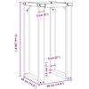 vidaXL Esstisch-Gestell in O-Form 40x40x73 cm Stahl