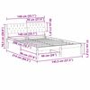 vidaXL Bettgestell Weiß und Hellgrau 140 x 200 cm Massivholz Kiefer