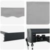 vidaXL Markise Hellgrau 350 x 250 x 165 cm Polyester und Aluminium