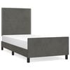 vidaXL Bettgestell ohne Matratze Dunkelgrau 100x200 cm Samt