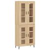 vidaXL Highboard Sonoma-Eiche 69,5x34x180 cm Holzwerkstoff