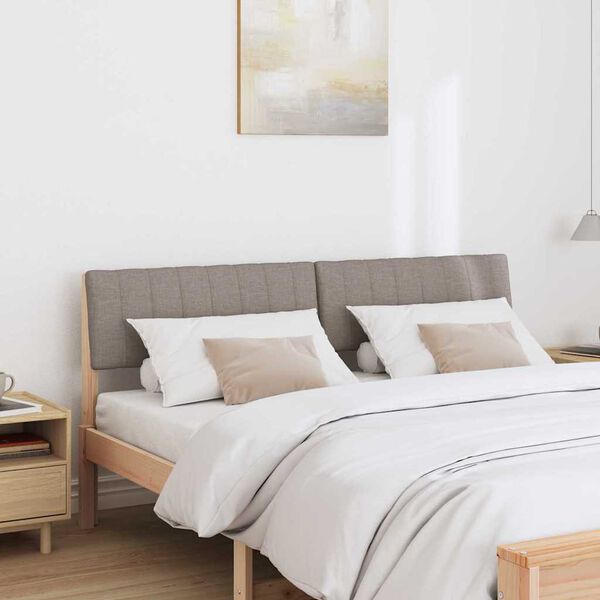 vidaXL Gepolstertes Kopfteil Taupe 160 cm Massives Kiefernholz