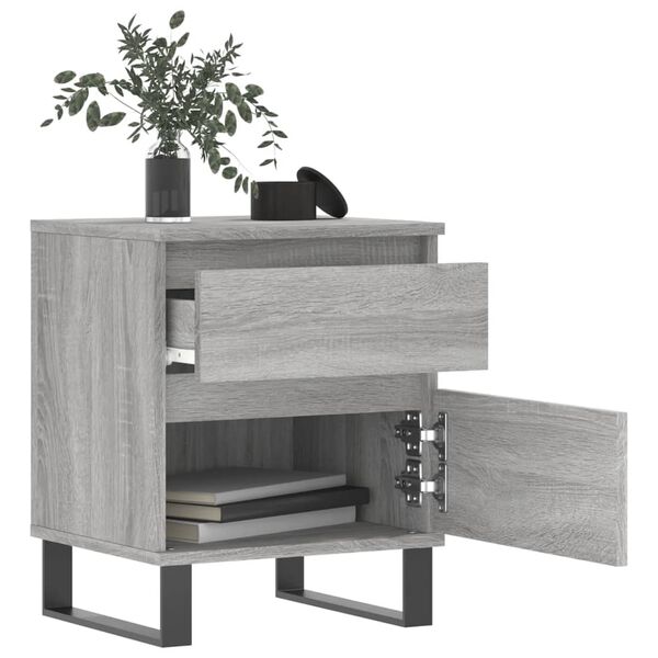vidaXL Nachttisch Grau Sonoma 40x35x50 cm Holzwerkstoff