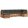 vidaXL Sofagarnituren 7 pcs Natur und Anthrazit Massivholz Akazie