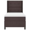 vidaXL Boxspringbett mit Matratze Dunkelbraun 80 x 200 cm Stoff