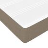 vidaXL Boxspringbett mit Matratze Taupe 80x200 cm Stoff