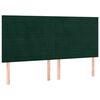 vidaXL Boxspringbett mit Matratze Dunkelgr&uuml;n 200x200 cm Samt