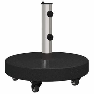 vidaXL Sonnenschirmst&auml;nder 30kg Schwarz Granit und Edelstahl Rund