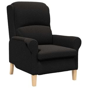 vidaXL Sessel Schwarz Weiches Sherpa-Gewebe