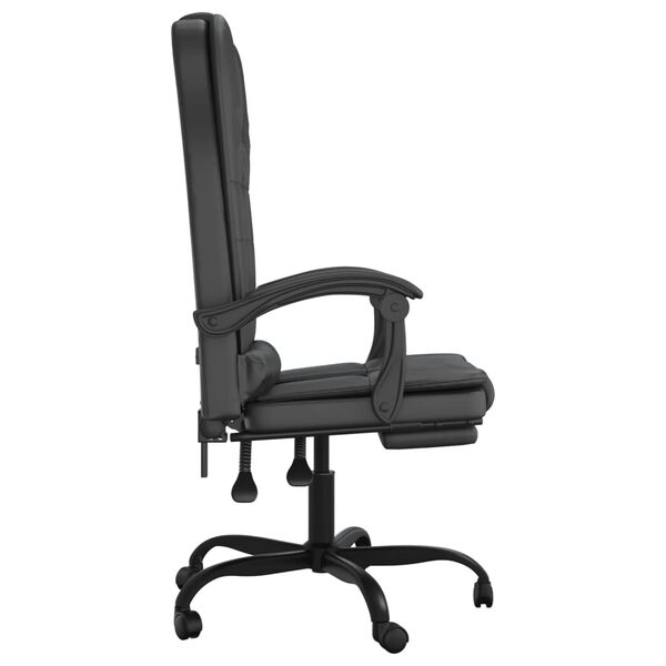 vidaXL B&uuml;rostuhl mit Massagefunktion Schwarz Kunstleder
