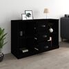 vidaXL Sideboard Schwarz 104,5x35,5x67,5 cm Holzwerkstoff