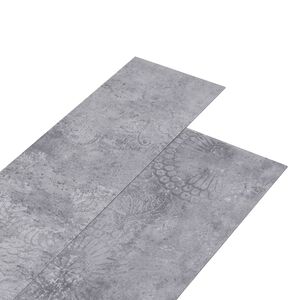 vidaXL PVC-Fliesen Nicht Selbstklebend 5,26 m&sup2; 2 mm Zementgrau