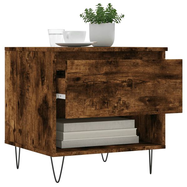 vidaXL Couchtische 2 Stk. R&auml;uchereiche 50x46x50 cm Holzwerkstoff