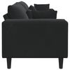 vidaXL Samt Sofa mit Kissen Schwarz 208 cm Samt