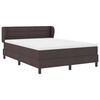 vidaXL Boxspringbett mit Matratze Dunkelbraun 160 x 200 cm Stoff