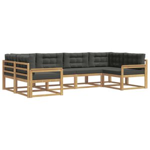 vidaXL Outdoor-Sofagarnitur 6 stk. Wei&szlig; und Anthrazit
