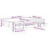 vidaXL Aufbewahrungsbettgestell Beton Grau 160 x 200 cm Holzwerkstoff