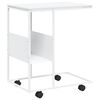 vidaXL Beistelltisch mit Rollen Wei&szlig; 55x36x63,5 cm Holzwerkstoff